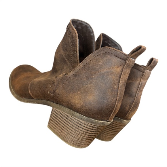 Rock & Candy Lipton Brown Microsuede Chelsea Ankle Boot with a Bloch Heel - Picture 3 of 12